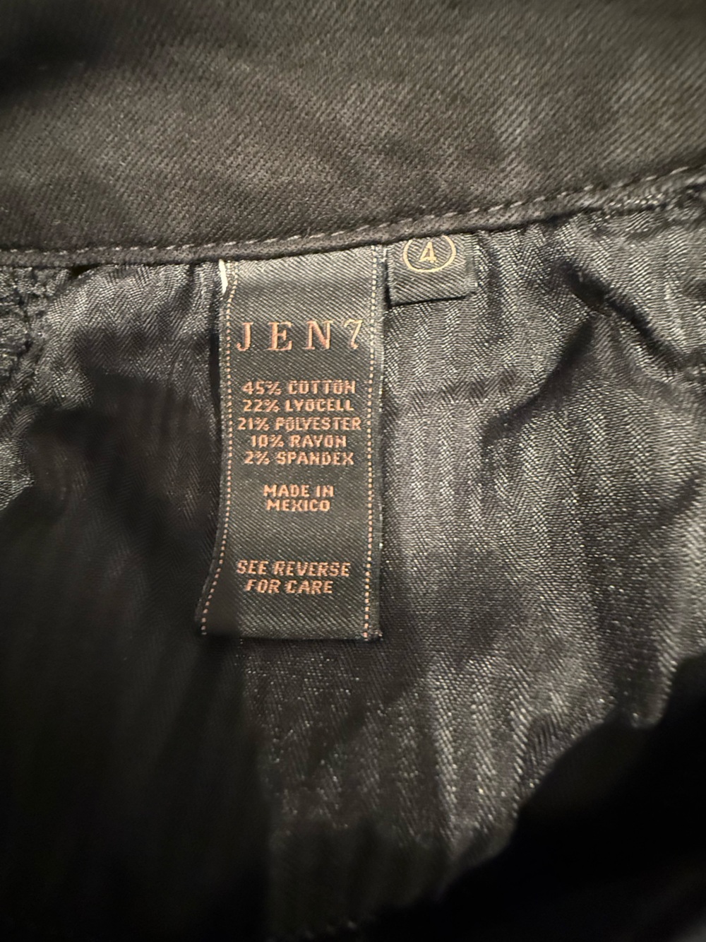 JEN 7 by 7 For All Mankind. Slim Straight Jeans Waist 14” Rise 9.5” Inseam 31” - Picture 9 of 10